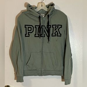 PINK Victoria's Secret Womens Forest Green Hoodie